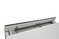 Schreibtisch "Frame One" von Steelcase in weiß mit Kabelklappen, 160 x 80 cm