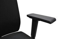Bürodrehstuhl "F1" von Viasit mit Kopfstütze und Polsterrücken in schwarz