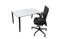 Schreibtisch "Asisto" von C+P Büromöbel in weiß in verschiedenen Ausführungen